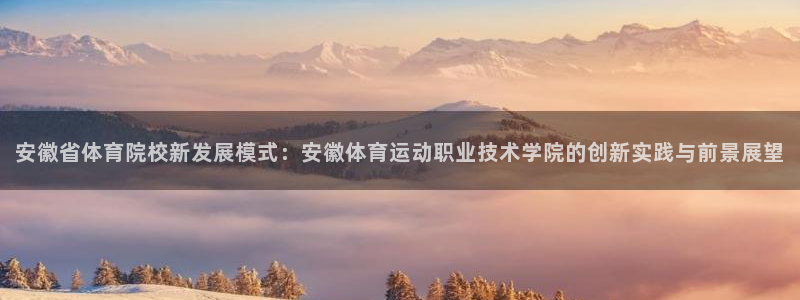 一竞技官网下载平台是正规平台吗:安徽省体育院校新发展模式:安
